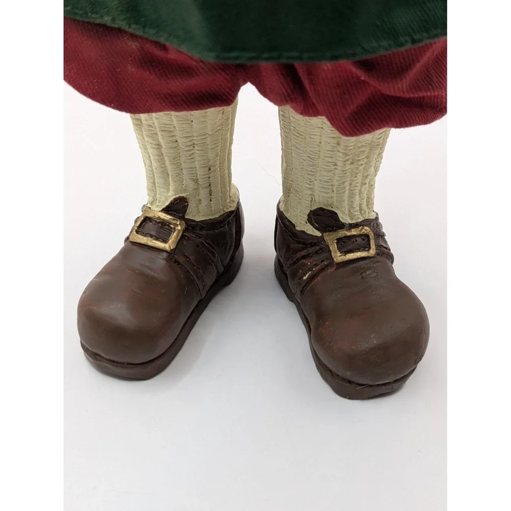 Fabric Mache Santa Toymaker Rocking Horse Paint Apron Visor 10.5